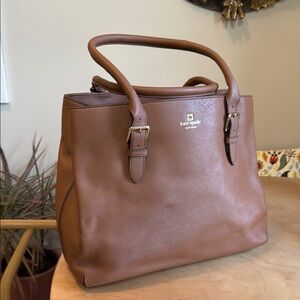 kate spade Brown Satchel with Structured Design and High-Quality Leather